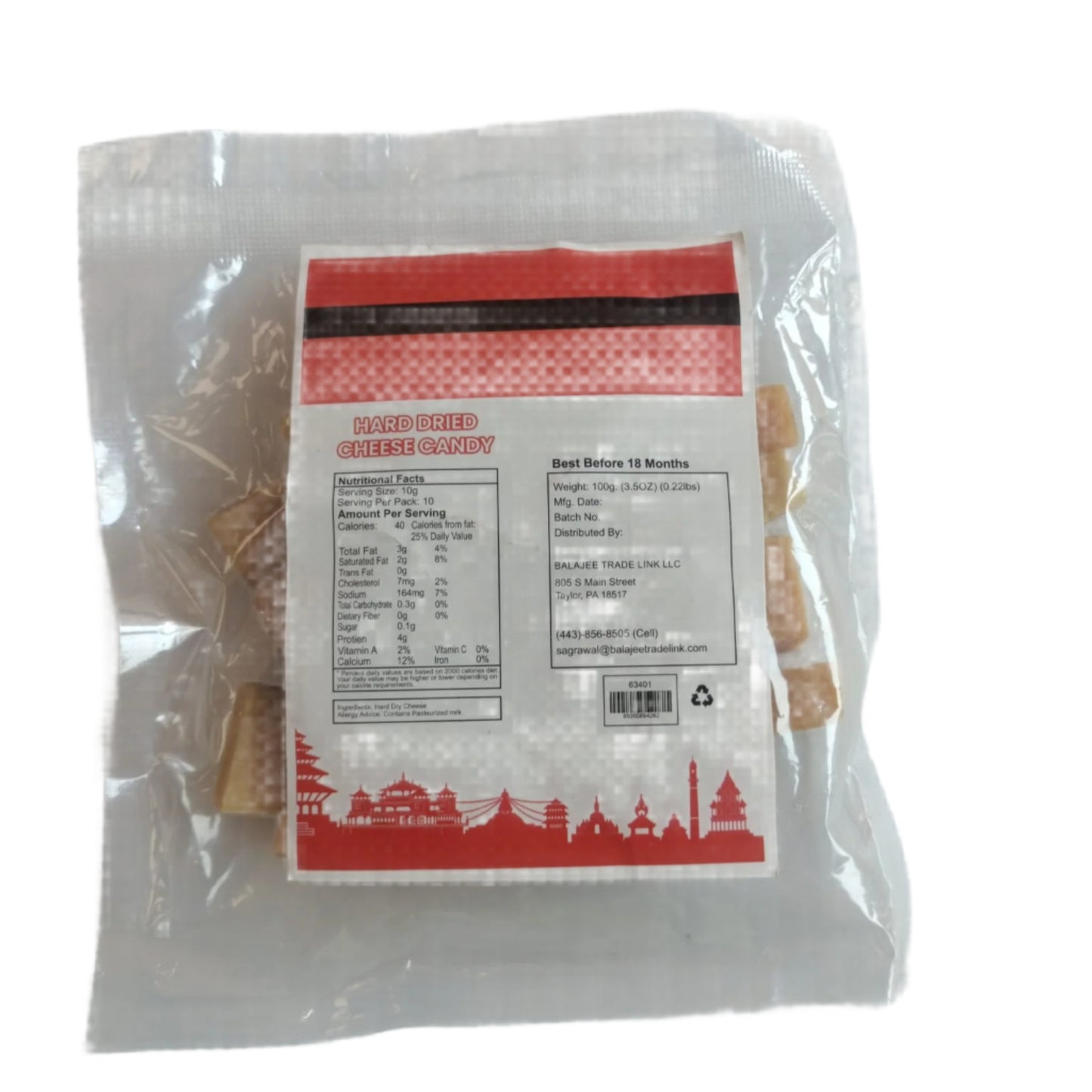 Rato Bhale Hard Dried Cheese Candy 3.5 Oz