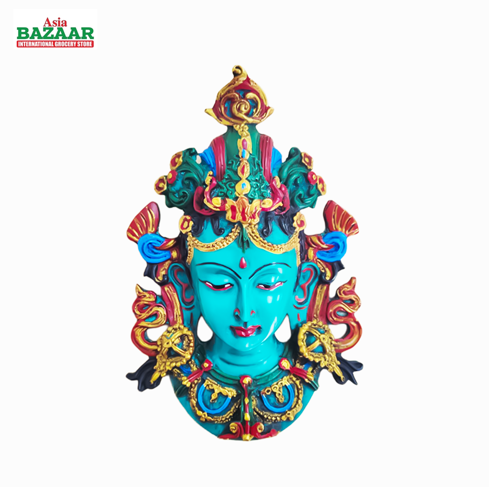 Handcrafted Nepali Devi Statue - Traditional Himalayan Goddess Wall Art Sculpture