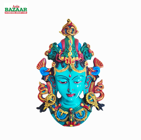 Handcrafted Nepali Devi Statue - Traditional Himalayan Goddess Wall Art Sculpture