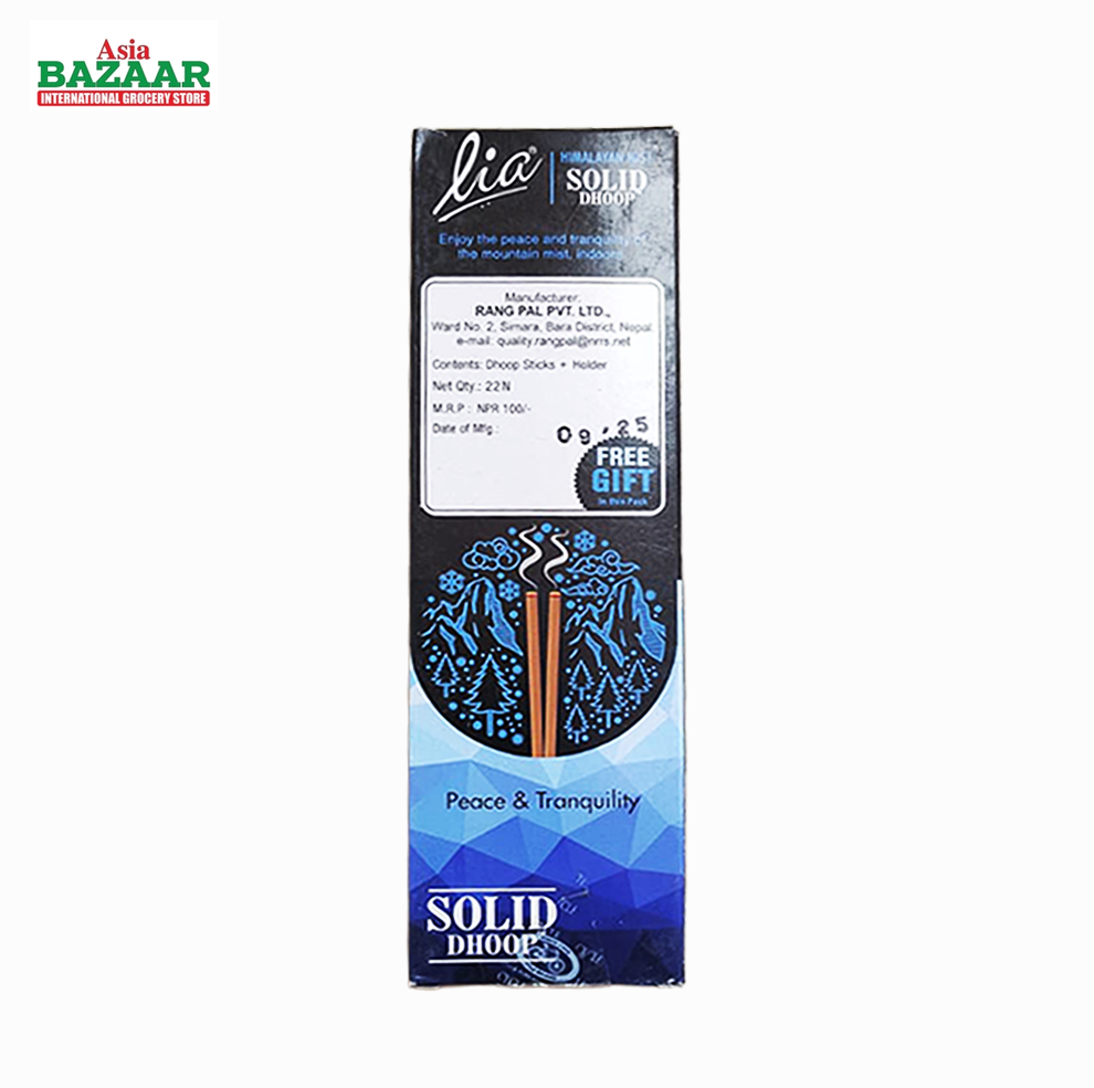 Lia Himalayan Mist Solid Dhoop - Incense Sticks