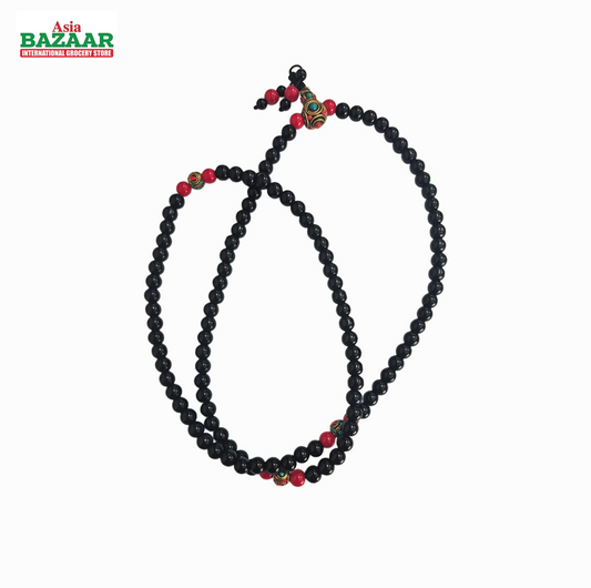 Black Prayer Mala Beads – Meditation Necklace