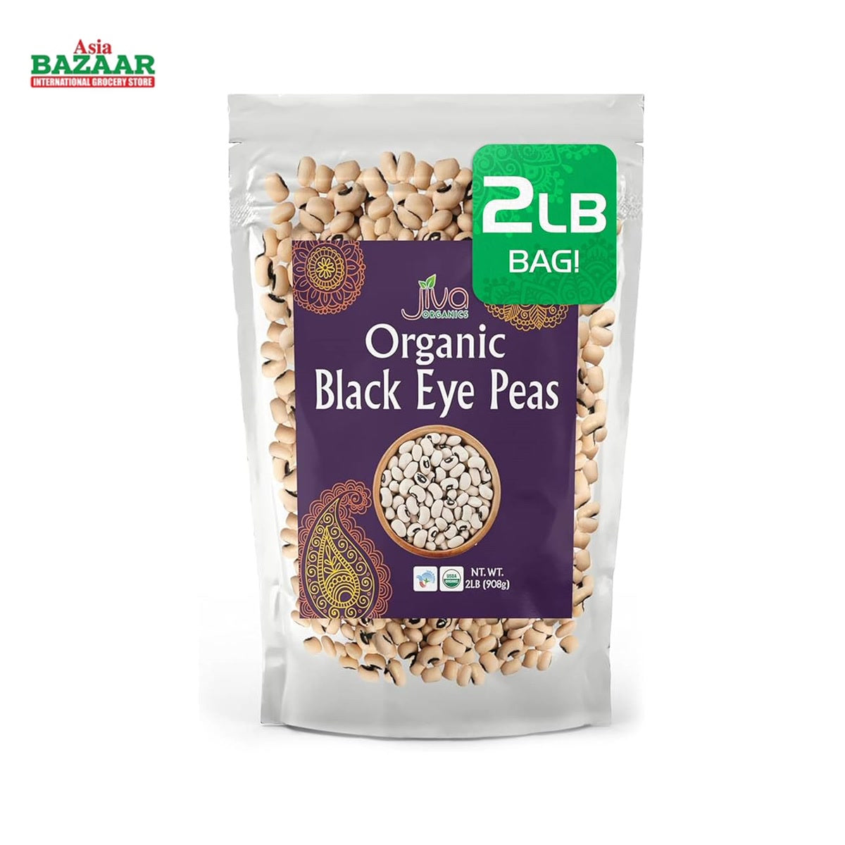 JIVA ORG. BLACK EYE PEAS 2 LB