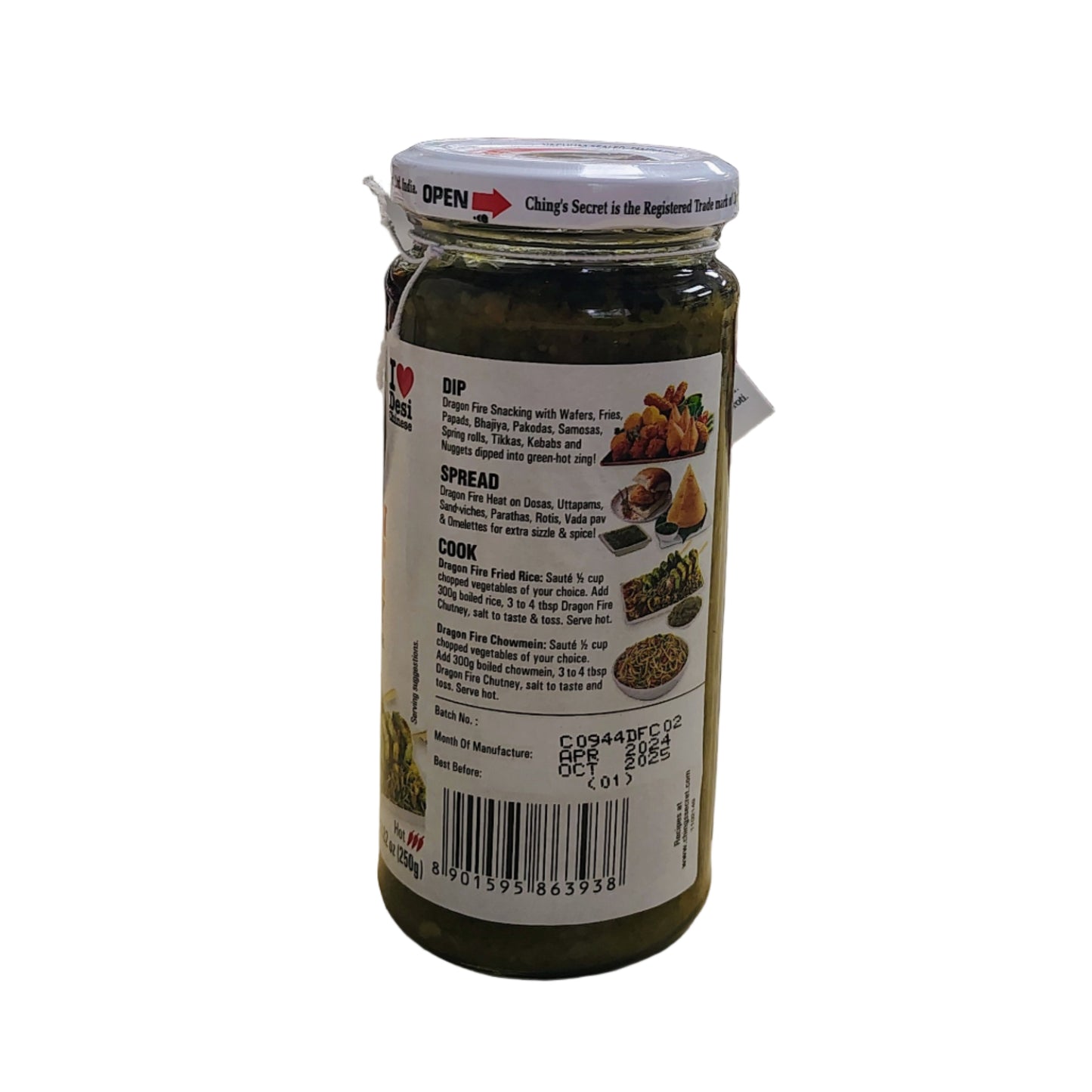 Chings Dragon Fire Chutney 250g