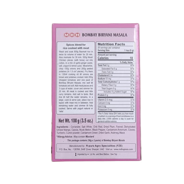 MDH Bombay Biriyani Masala 100g