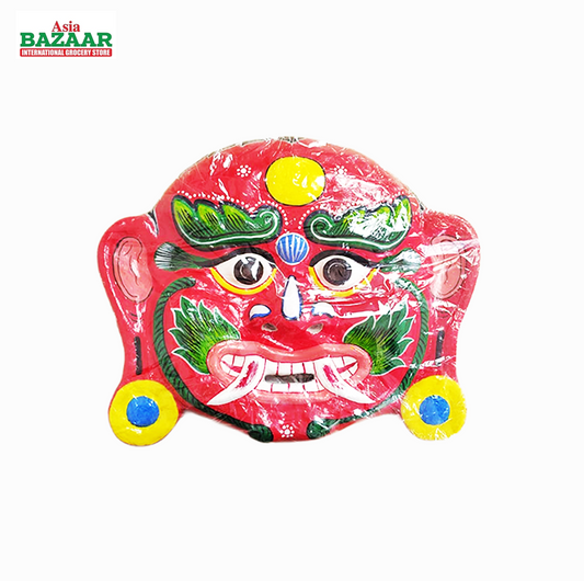 Handcrafted Lakhey Bhairav Clay Mask - Wearable Traditional Nepali Festival Mask