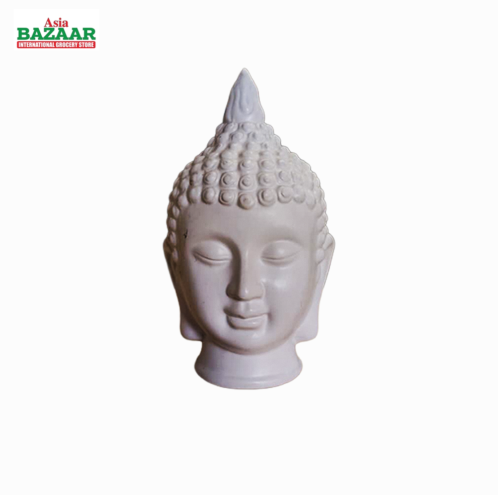 White Buddha Head Statue – Handcrafted Himalayan Decor