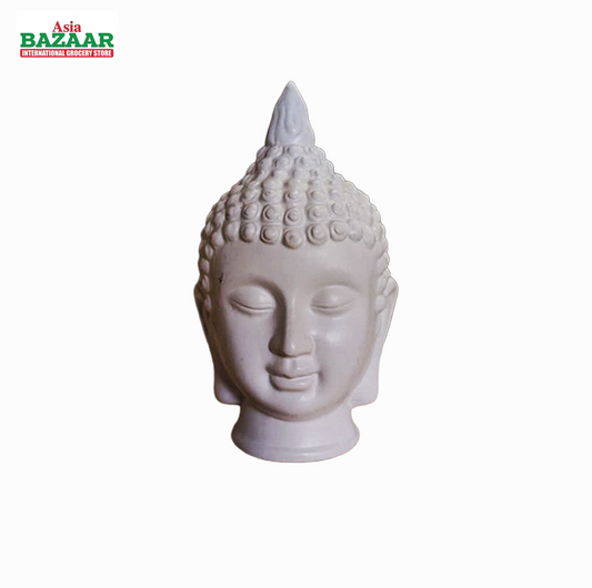 White Buddha Head Statue – Handcrafted Himalayan Decor