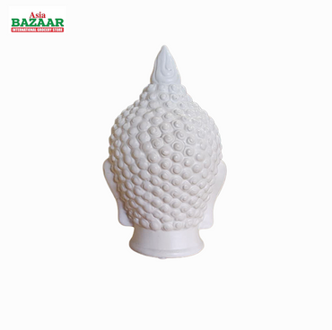 White Buddha Head Statue – Handcrafted Himalayan Decor