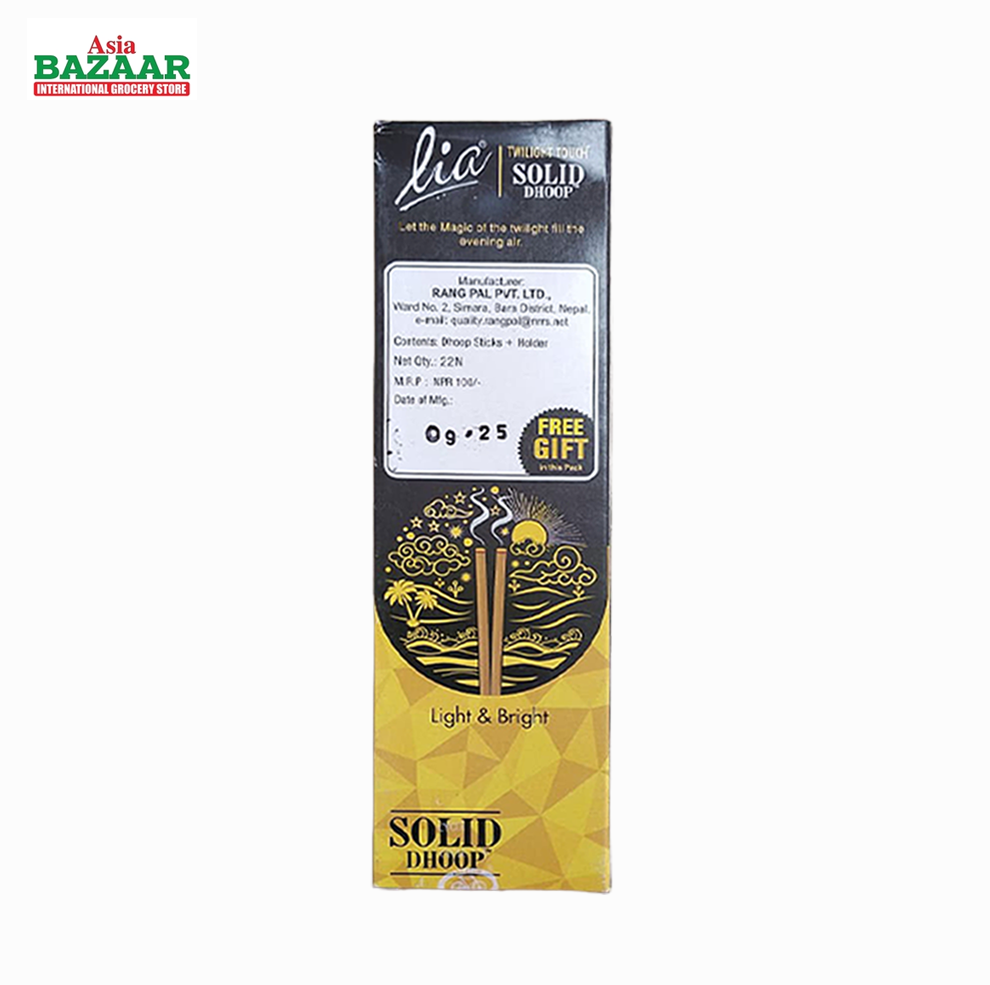 Lia Twilight Touch Solid Dhoop- Premium Aromatic Incense Sticks