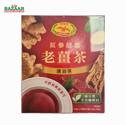 Dragonfly Ginger with Red Ginseng & Jujube Instant Tea Drink Mix