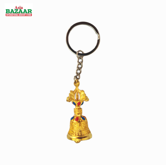 Golden Bell Keychain – Tibetan Spiritual Charm