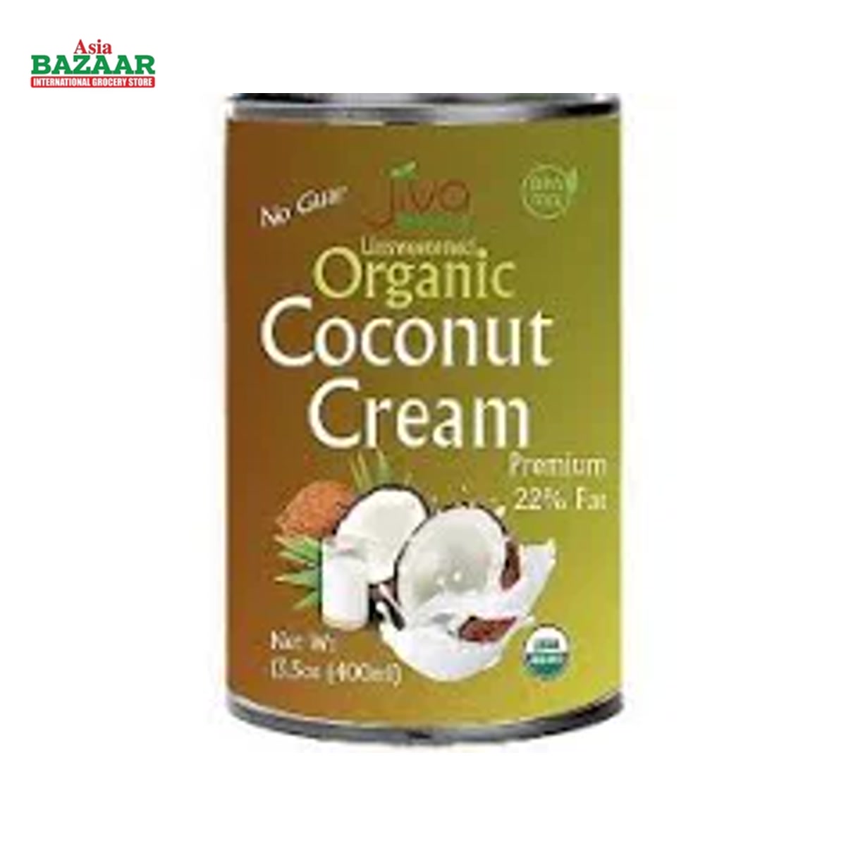 JIVA ORG COCONUT CREAM 22% FAT 13.5OZ (400ML)