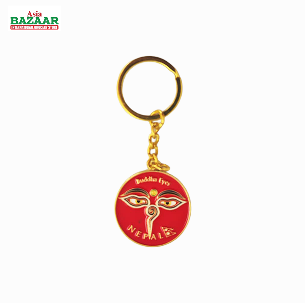 Nepal Buddha Eye Keychain - Protective Symbol Charm