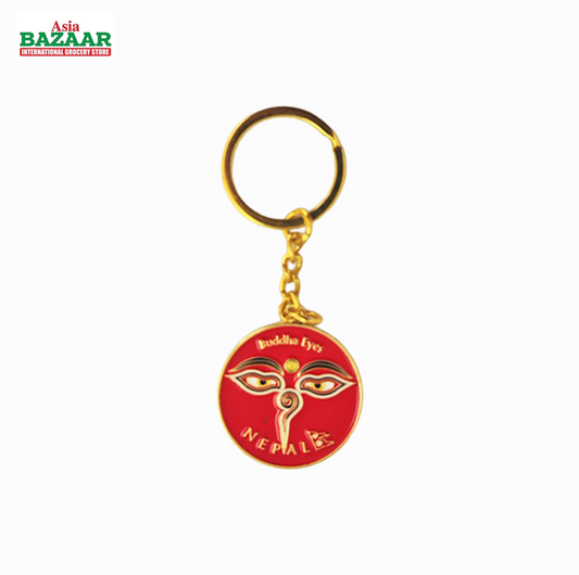 Nepal Buddha Eye Keychain - Protective Symbol Charm